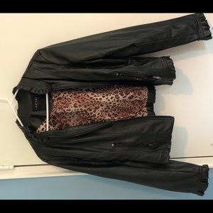 Faux leather jacket